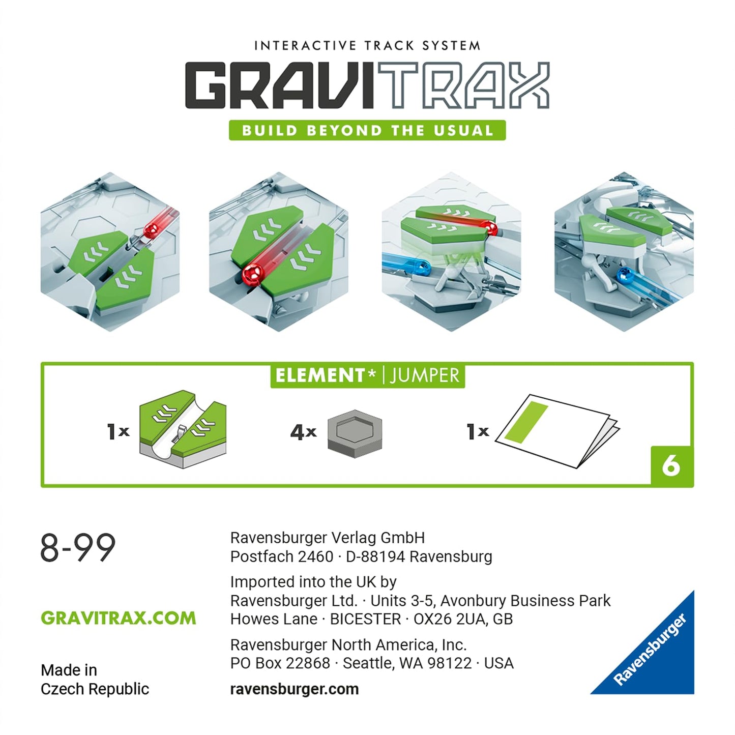 Ravensburger GraviTrax Element Jumper 22421 - Extensie pentru Pista cu Bile - Jucărie de Construcție pentru 8+ Ani