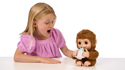 Little Live Pets Baby Monkey Mango, 50+ sunete, 4+ ani