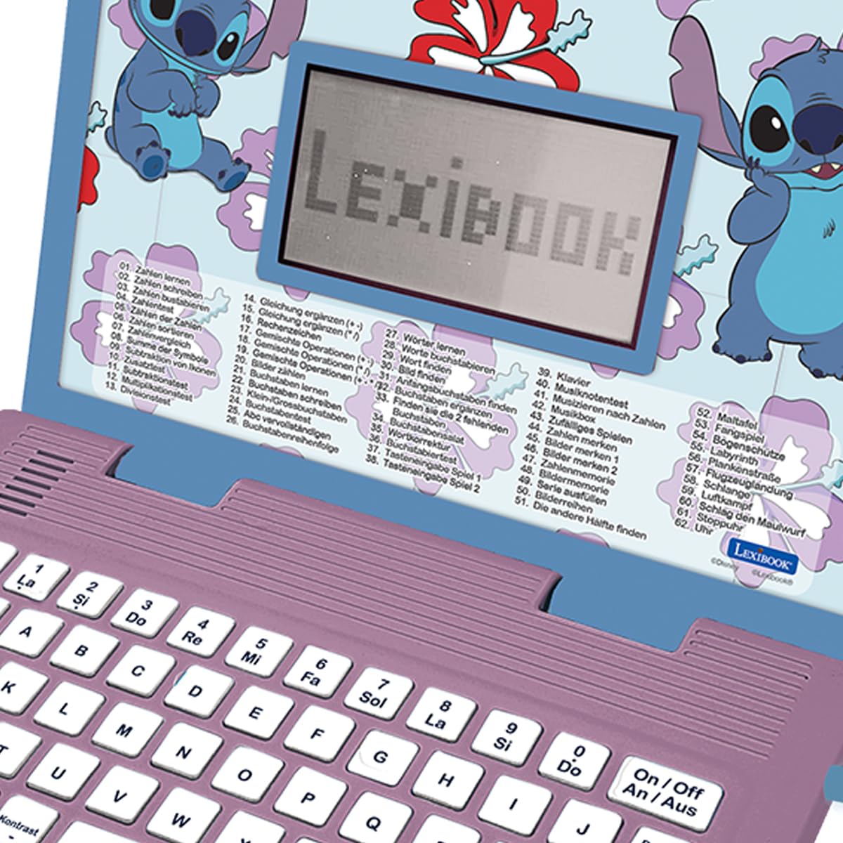 Lexibook JC598Di3 Stitch Computer educativ, 124 activități