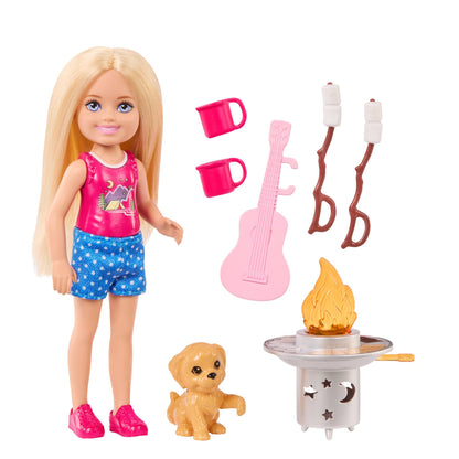 Barbie Chelsea Aventură în Natură Set de Joacă, 5+ accesorii