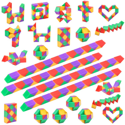 Ainiv Set 24 Șerpi Magic cuburi