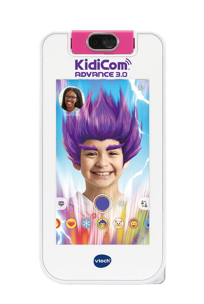 VTech Kidicom Advance 3.0 (Roz) - Jucărie educativă și dispozitiv de comunicare sigur pentru copii, cu e-book-uri, cameră, aplicații prietenoase și jocuri, potrivit pentru băieți și fete 4-7 ani.