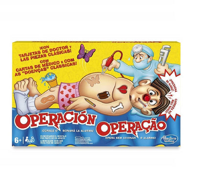 Hasbro Gaming Operatia - Joc de Masă Electronic cu Carduri de Medic și Bolii, Activități Distractive pentru Copii Mici, Jucărie pentru 6 Ani și Peste, pentru 1 sau Mai Mulți Jucători