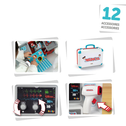 Smoby Geantă Doctor mare cu accesorii, 3+ ani