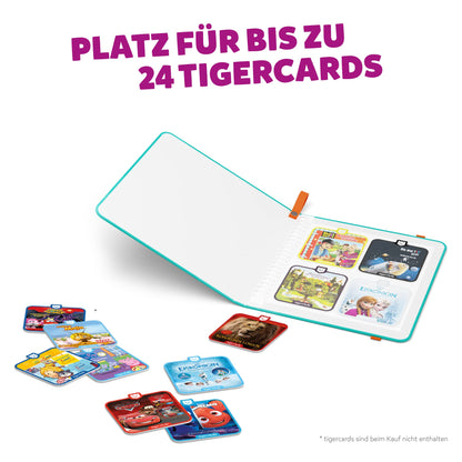 Album de colecție Tigermedia Tigercards albastru, inclusiv autocolante și poveste exclusivă pentru copii - idee de cadou pentru ziua de naștere, începerea școlii, Crăciun și Zâna Măseluță.