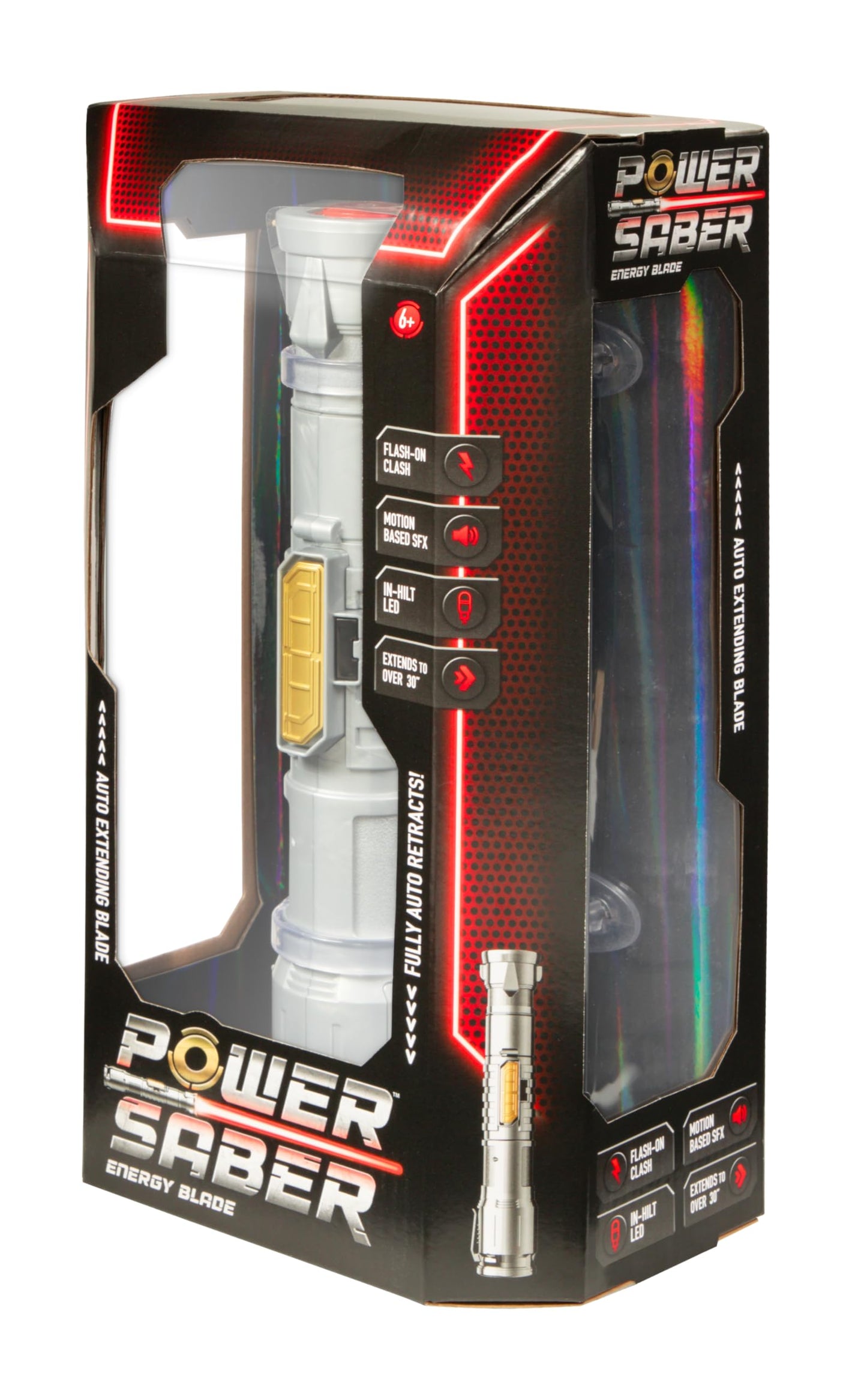 SABIA PUTERII Goliath Power Saber - Sabie laser pentru copii de la 6 ani, extensibilă automat, jucărie laser realistă, luptă intergalactică, 30cm/90cm extinsă