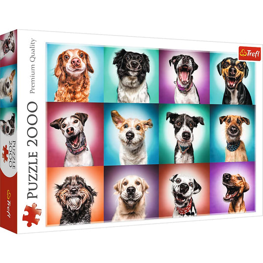 Puzzle Trefl TR27119 Portrete Amuzante de Câini II, 2000 Piese, Calitate Premium, pentru Adulți și Copii de la 12 Ani, Colorat