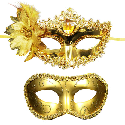 OIDEA Set 2 masti venetiene florale pentru bal