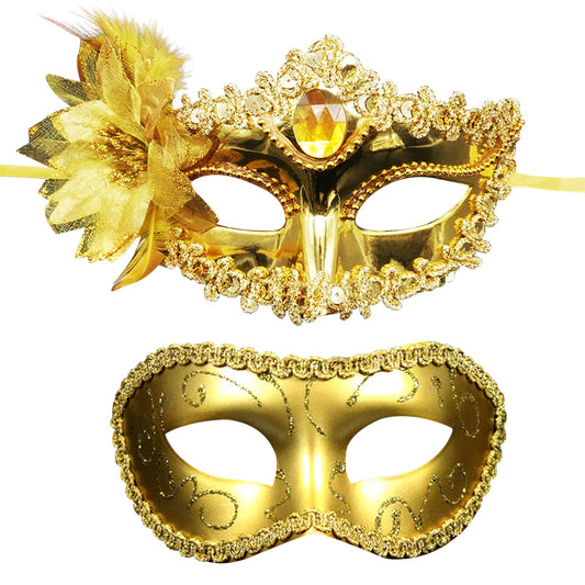 OIDEA Set 2 masti venetiene florale pentru bal