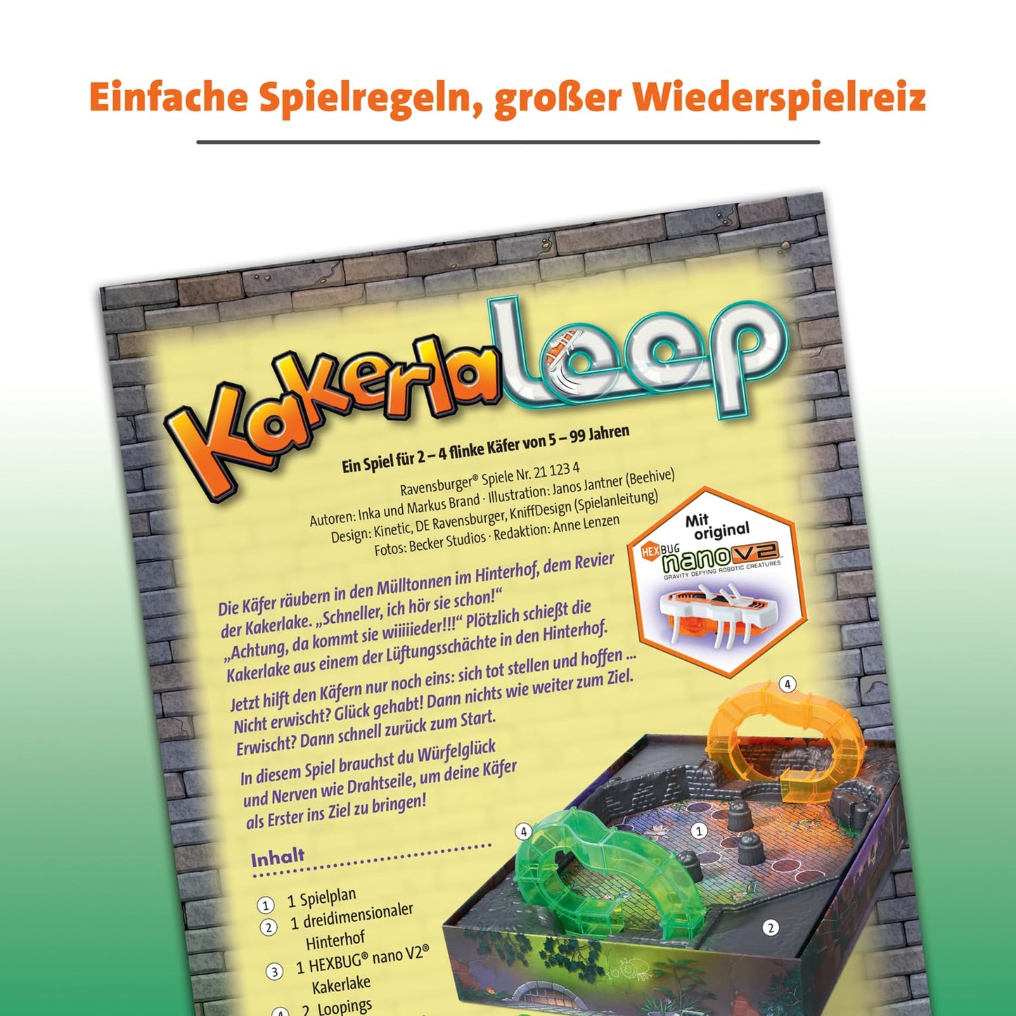 Ravensburger 21123 Kakerlaloop, 2-4 juc., 5+ ani