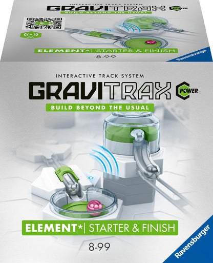 Ravensburger GraviTrax Power Elemente Starter & Finish - Accesorii electronice pentru trasee cu bile, pentru copii de la 8 ani, compatibile cu toate produsele și liniile GraviTrax.
