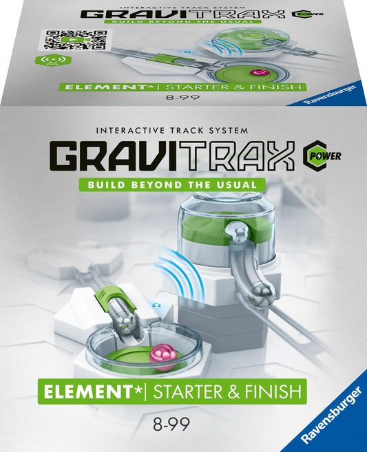 Ravensburger GraviTrax Power Elemente Starter & Finish - Accesorii electronice pentru trasee cu bile, pentru copii de la 8 ani, compatibile cu toate produsele și liniile GraviTrax.