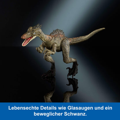 Mattel Jurassic World Hammond Collection Figurina de acțiune dinozaur Troodon 14 puncte de articulație 8+ ani (gri)