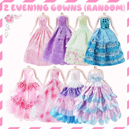 Vicloon Set 32 piese haine si accesorii pentru papusi 30 cm