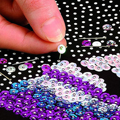 Kit de Bricolaj pentru Copii, Pisicuța Bubbles - Creează Artă Colorată cu paiete si talismane colorate