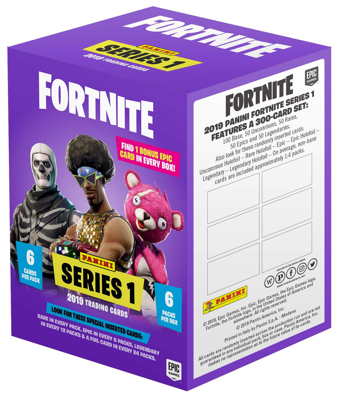 Panini Fortnite Series 1 Set de cărți de colecție 37 cărți cu Epic Card de calitate superioară