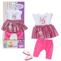 BABY Born Lieblingsoutfit Set de îmbrăcăminte 2 în 1 cu tricou și colanți pentru păpuși de 36 cm