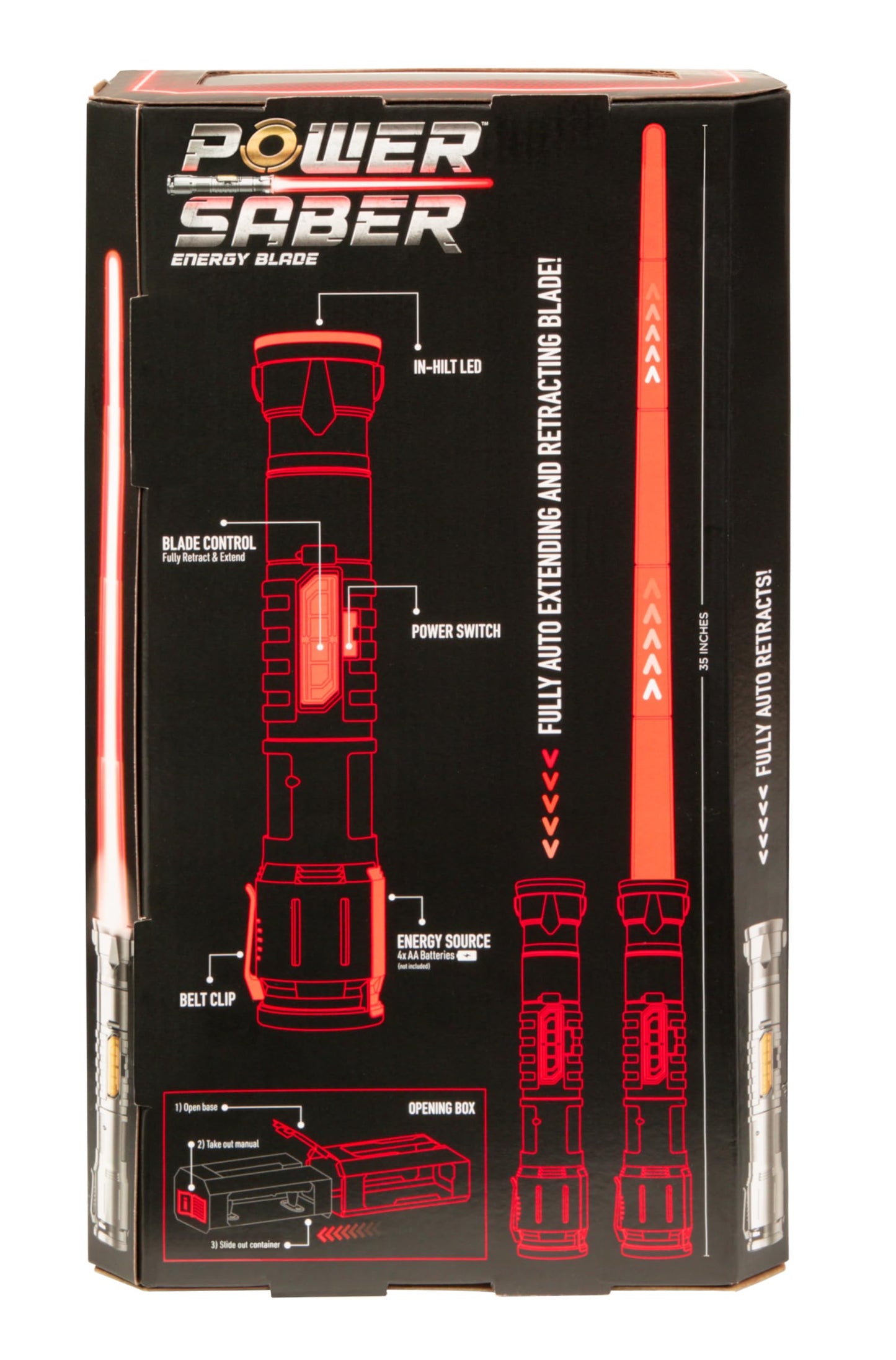 SABIA PUTERII Goliath Power Saber - Sabie laser pentru copii de la 6 ani, extensibilă automat, jucărie laser realistă, luptă intergalactică, 30cm/90cm extinsă