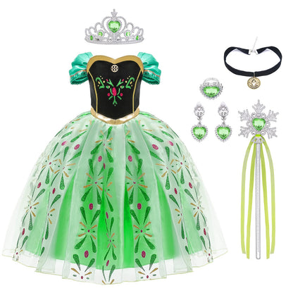 URAQT Costum printesa cu coroana si bagheta, 100 cm