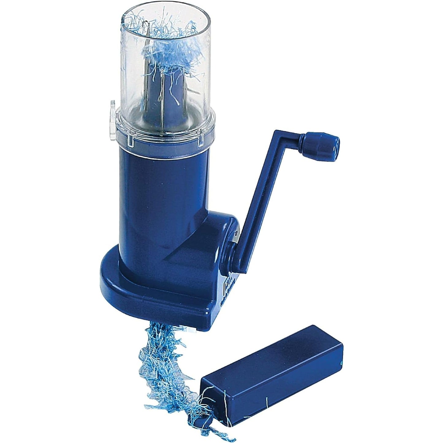 Prym 624145 Mașină de tricotat manuală pentru lână 3–3,5 mm cu manivelă albastră compactă 3+ ani