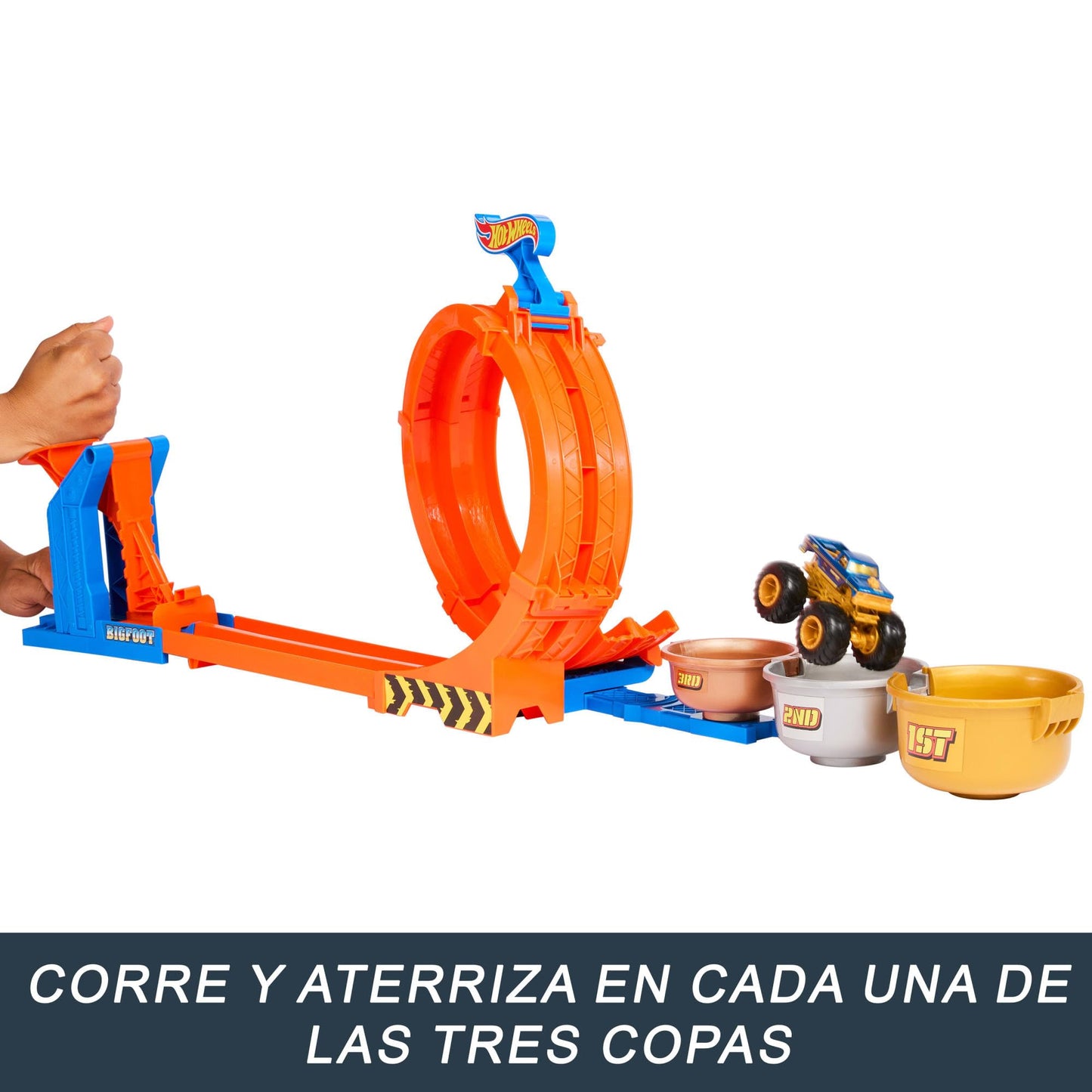 Hot Wheels Monster Trucks Loop & Flip Trophy, Bigfoot 1:64