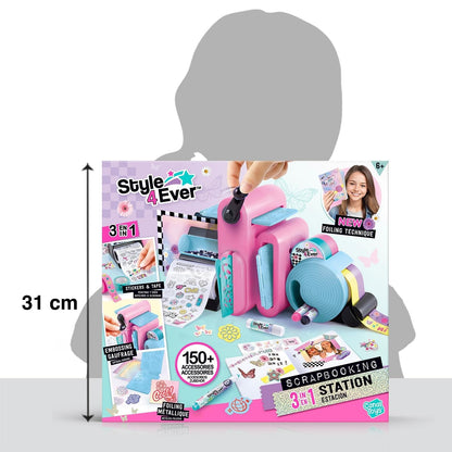 Canal Toys Style 4 Ever Set de scrapbooking 3-în-1 150+ elemente creative de la 6 ani