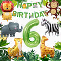 Yunchu Online Set baloane zi nastere, jungle, cifra 6