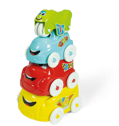 Clementoni Baby Stapelabile Mașinuțe Jucărie Motorie pentru Bebeluși de la 6 Luni pentru Dezvoltare Vizuală și Motorie