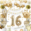 KISPATTI Set decoratiuni aniversare 16 ani, 62 buc