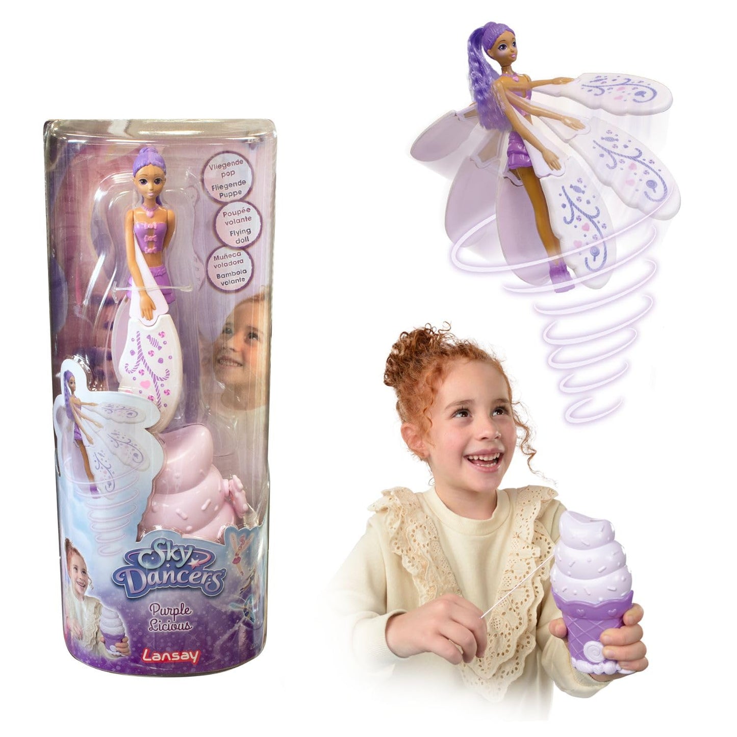 Lansay Sky Dancers Papusa Purple Licious, 6+ ani