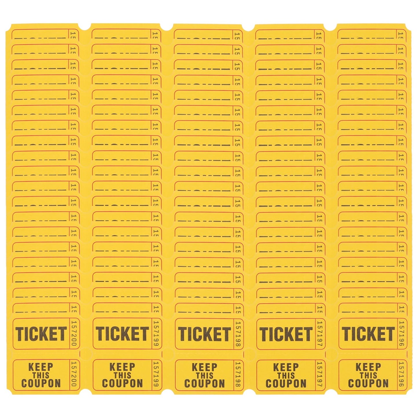 PRETYZOOM Bilete tombola numerotate, 200 buc, 5x2,5 cm