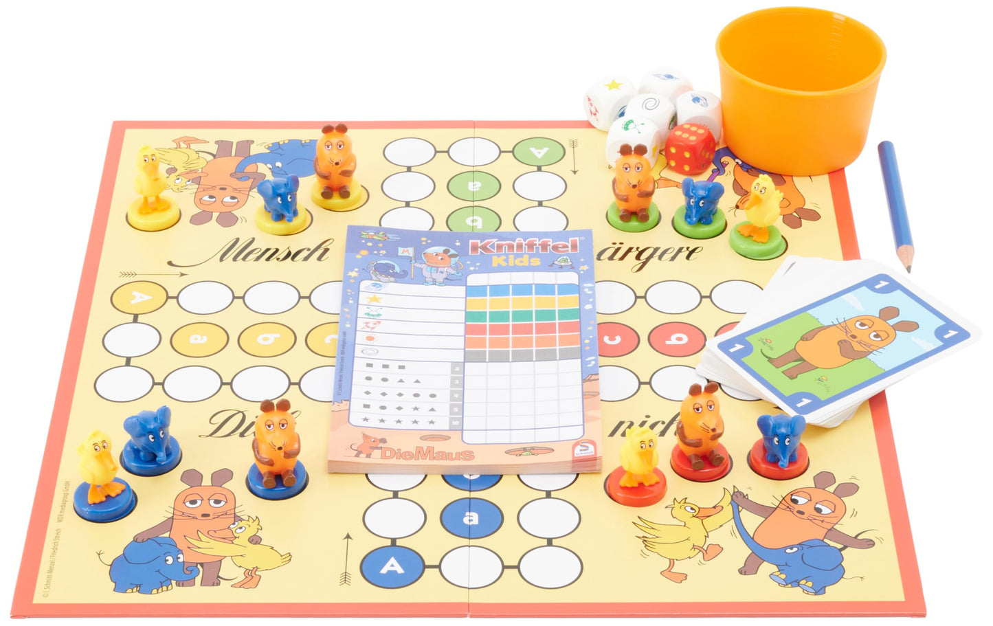 Schmidt Spiele 40598 Set de jocuri cu șoareci, colecție colorată, de la 4 ani