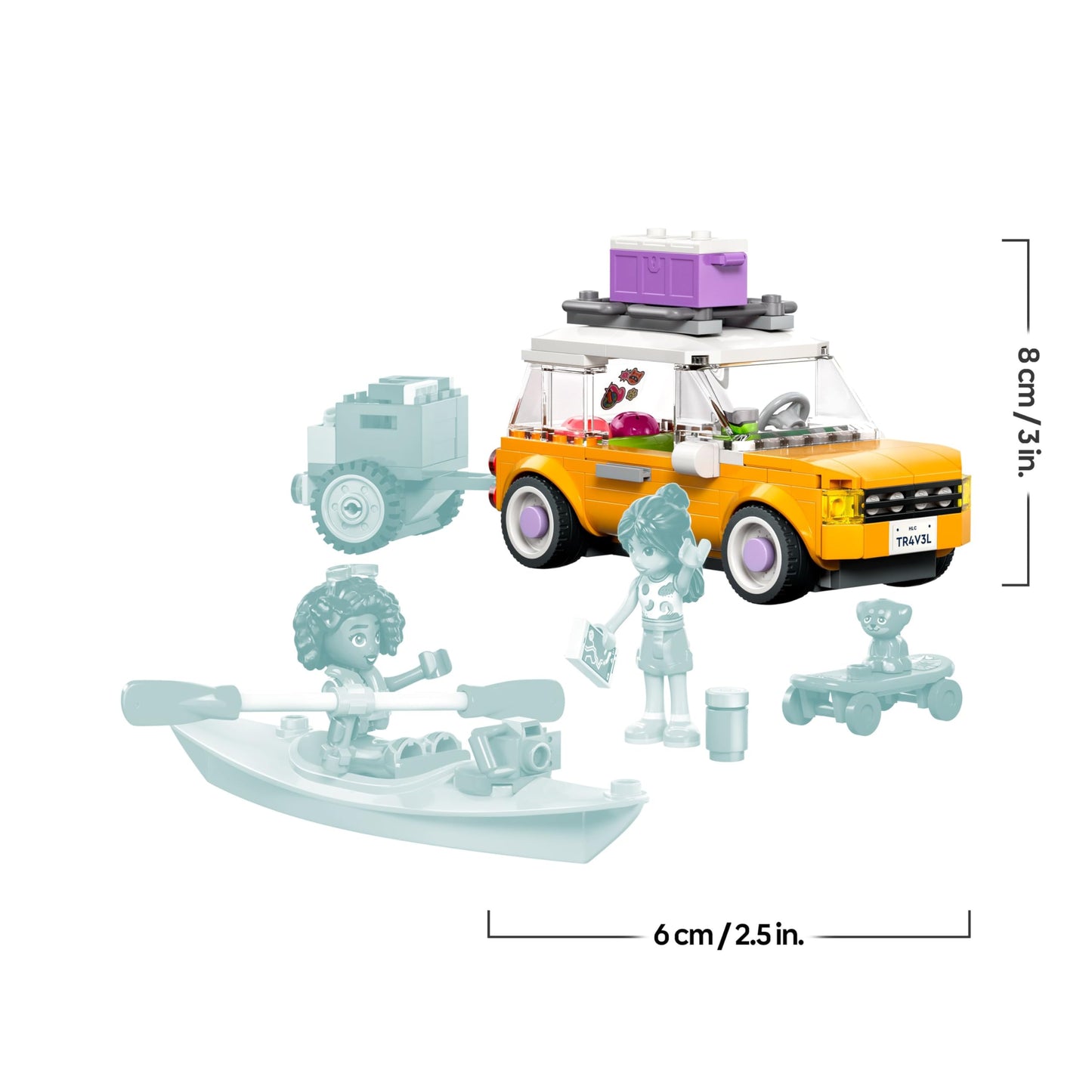 LEGO Friends 42659 Set de construcție Mașină de călătorie cu remorcă 220 piese 6+ ani