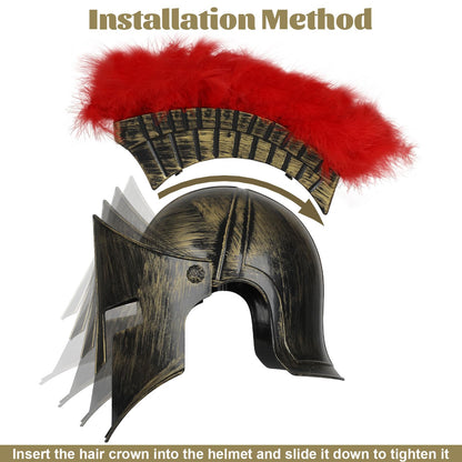 Spinosaurus Casca Romană pentru Adulți - Casca Spartan Gladiator, Helm de Războinic, Cosplay, Accesorii Costume, Îmbrăcăminte Fancy