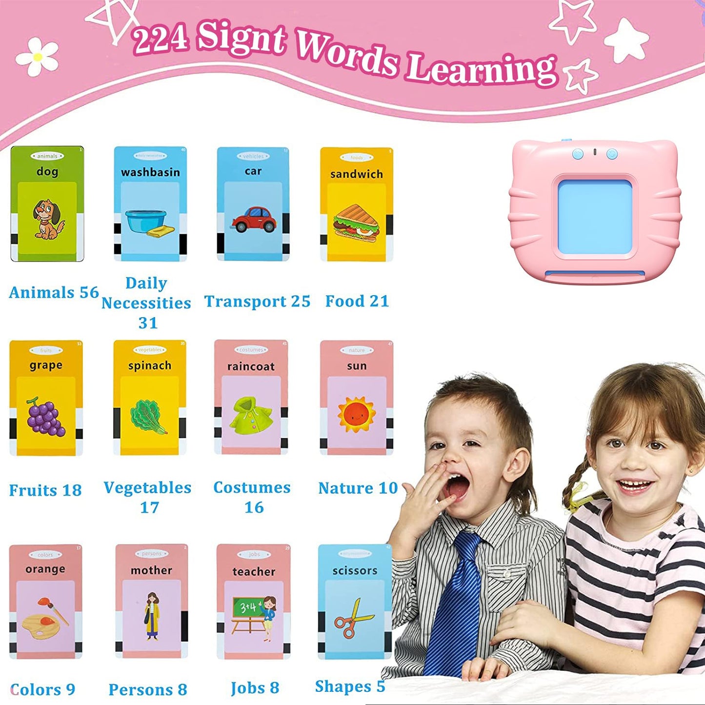 GUYUCOM Carduri flash vorbitoare, 112 carduri, 2-4 ani