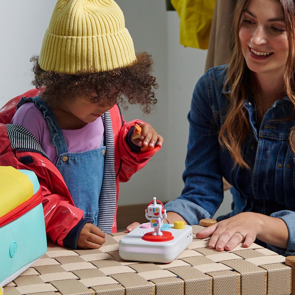 FABA + Povestitor interactiv pentru copii cu audio pentru 0-10 ani, Audiobox cu figură sonoră Faba•Me, lumini de noapte, rutină de somn, joc educativ muzical, versiune italiană