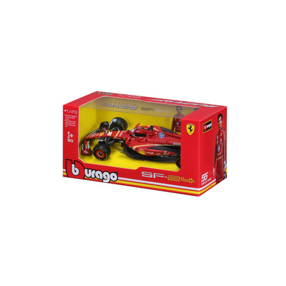 Bburago Ferrari SF-24 Mașinuță model realist 1:43 Charles Leclerc 3+ ani
