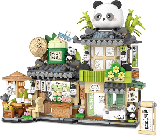 QLT Qiaolotong Set constructie mini Panda Haus, 860 piese