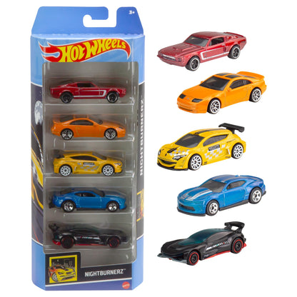 Hot Wheels 1806 Set de mașinuțe, 5 piese, 1:64, cu detalii realiste, jucărie auto, de la 3 ani