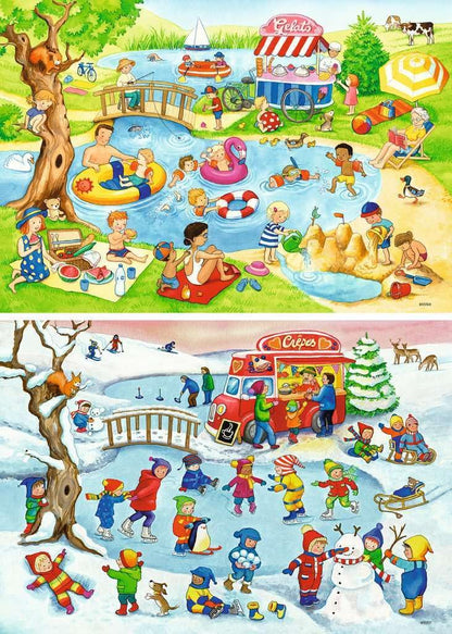 Ravensburger 05057 Set de puzzle pentru copii 2x24 piese de la 4 ani