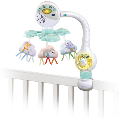 VTech 80-513164 Mobile pentru bebeluși cu lumină de veghe și 3 nori de pluș 0+ luni (limba germană)