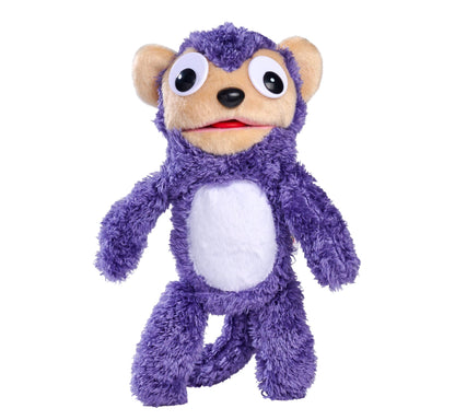 Simba 105953333 ScreamerZ Affe „Monkey Madness“ cu sunete - jucărie amuzantă cu efecte sonore - pluș pentru copii de la 5 ani, aprox. 30 cm, mov
