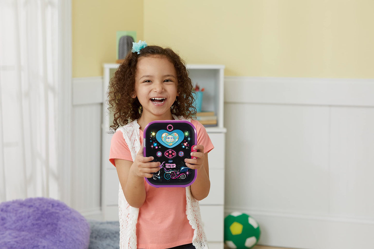 VTech Kidisecrets Selfie Music 2.0 negru – Jurnal pentru copii cu 2 camere, MP3 player, recunoaștere facială și efecte de lumină – Pentru copii de 6-12 ani