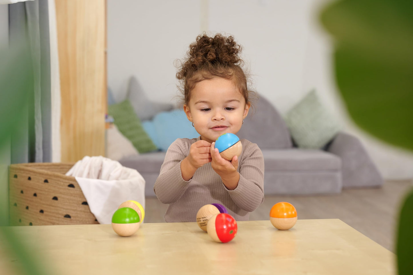 Eichhorn – Klangkugeln – 6 Bile Colorate din Lemn cu Sunete pentru Copii și Bebeluși de la 12 Luni, Jucărie din Lemn