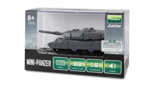Amewi Leopard II Mini-Tanc RC 1:72 Lupta IR, 8+ ani