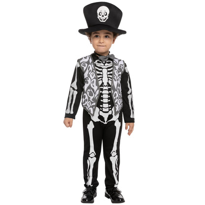 Spooktacular Costum schelet smoking copii, 3-4 ani