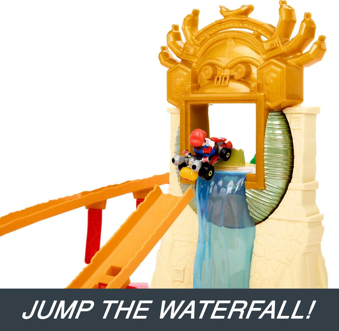 Set de joacă Hot Wheels Super Mario Bros. - Pista de curse Regatul Junglei cu mașinuța Mario - Trăiește aventurile filmului acasă, HMK49