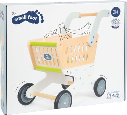 Small Foot 11161 Cărucior cumpărături lemn, 3+ ani