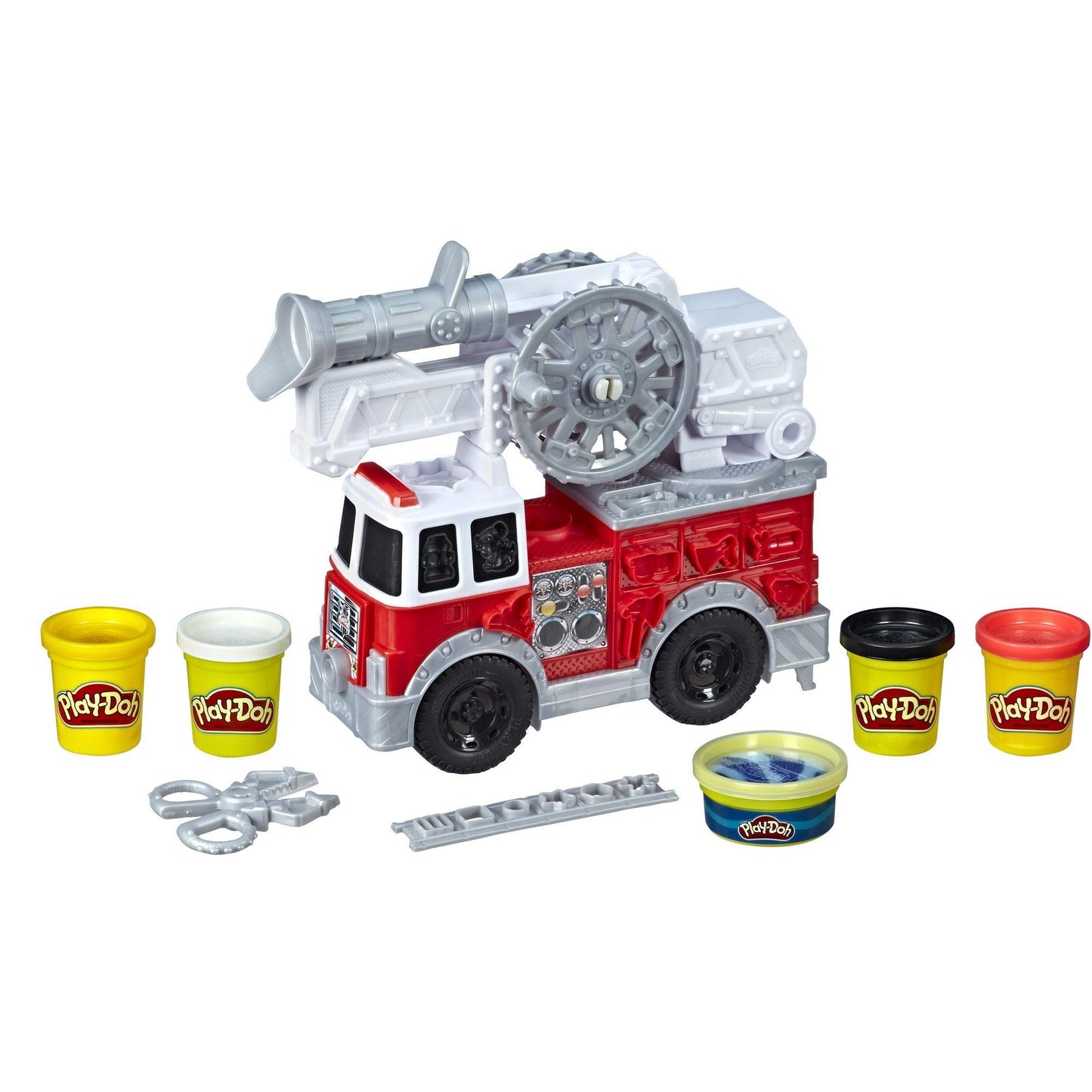 Play-Doh E6103EU5 Set Mașină de Pompieri, 5 cutii, 3+ ani