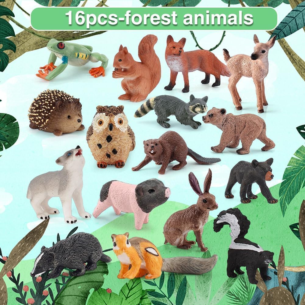 Gohytal Set 18 Figurine Animale Pădure Miniaturale